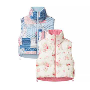 Hand Plug Cotton Printing Short Vest Waistcoat Jacket